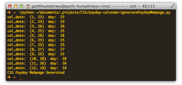 Python Web Calendar