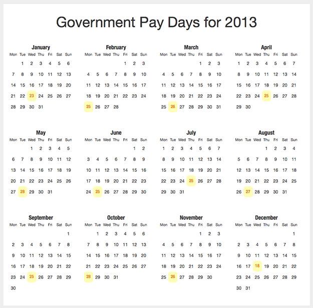 Python Payday Web Calendar